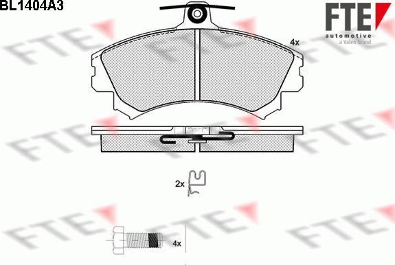 FTE 9010176 - Brake Pad Set, disc brake autospares.lv