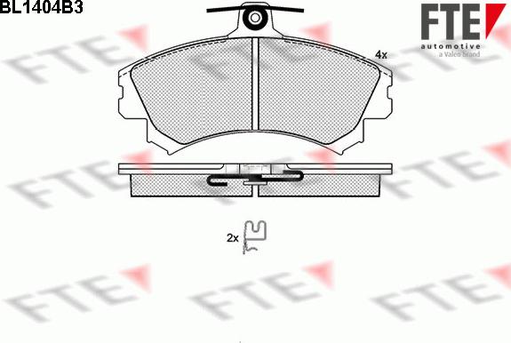 FTE 9010177 - Brake Pad Set, disc brake autospares.lv
