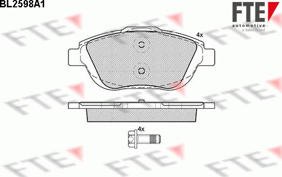 FTE 9010849 - Brake Pad Set, disc brake autospares.lv