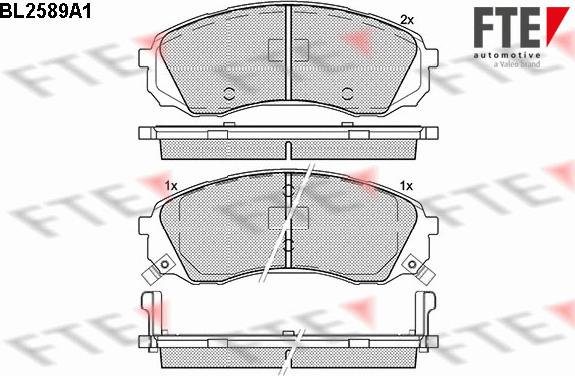 FTE 9010840 - Brake Pad Set, disc brake autospares.lv