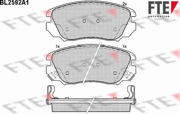 FTE 9010843 - Brake Pad Set, disc brake autospares.lv