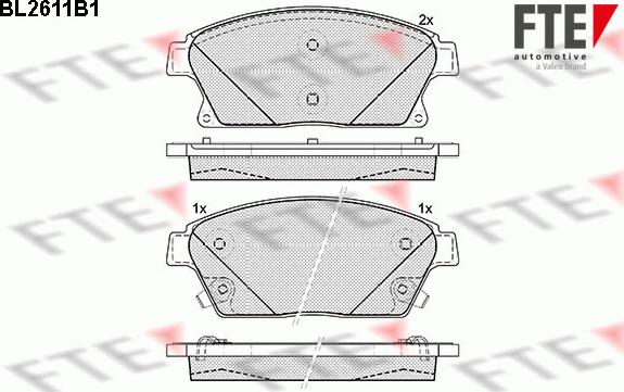 FTE 9010859 - Brake Pad Set, disc brake autospares.lv