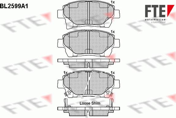 FTE 9010851 - Brake Pad Set, disc brake autospares.lv