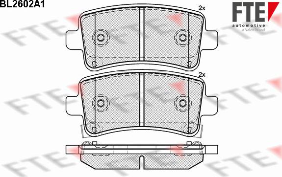 FTE 9010853 - Brake Pad Set, disc brake autospares.lv