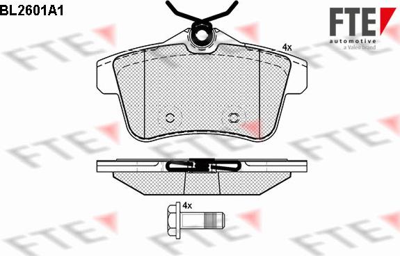 FTE BL2601A1 - Brake Pad Set, disc brake autospares.lv