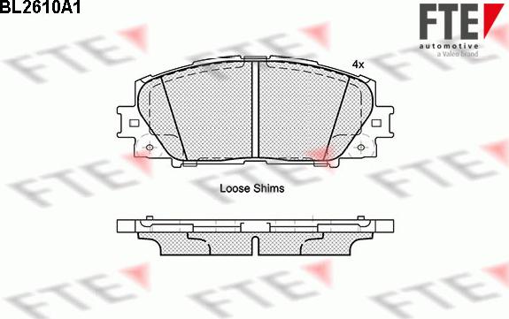 FTE 9010857 - Brake Pad Set, disc brake autospares.lv