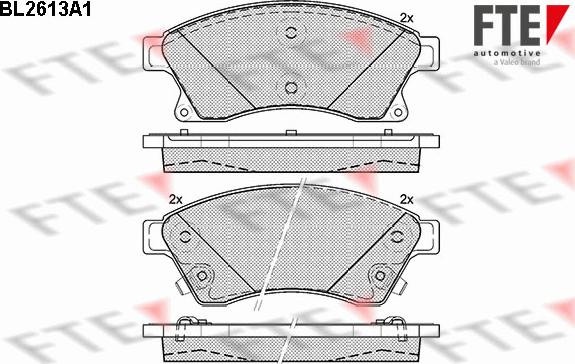 FTE 9010860 - Brake Pad Set, disc brake autospares.lv