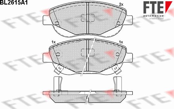 FTE 9010863 - Brake Pad Set, disc brake autospares.lv