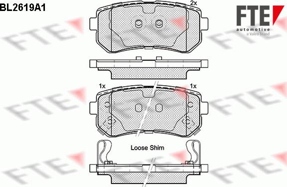 FTE 9010867 - Brake Pad Set, disc brake autospares.lv