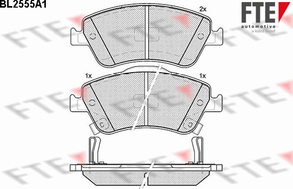 FTE BL2555A1 - Brake Pad Set, disc brake autospares.lv