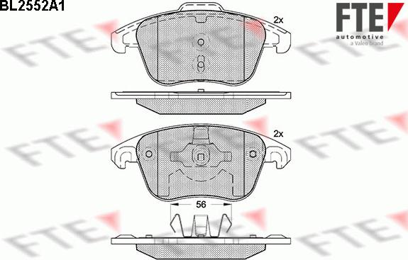 FTE 9010805 - Brake Pad Set, disc brake autospares.lv