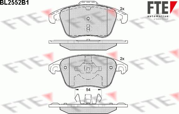 FTE 9010806 - Brake Pad Set, disc brake autospares.lv