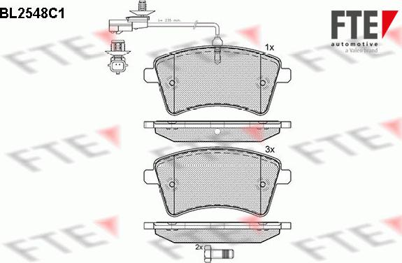 FTE BL2548C1 - Brake Pad Set, disc brake autospares.lv