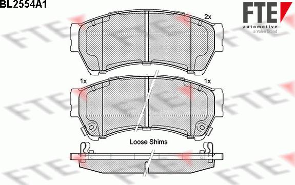 FTE 9010808 - Brake Pad Set, disc brake autospares.lv