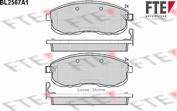 FTE 9010819 - Brake Pad Set, disc brake autospares.lv