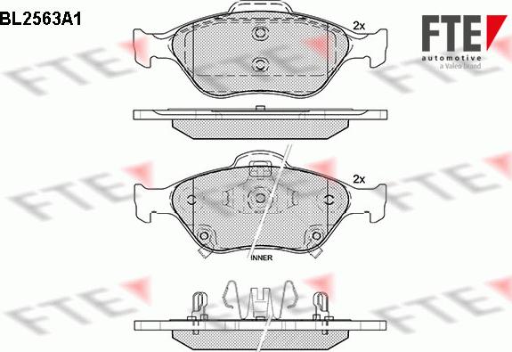 FTE 9010814 - Brake Pad Set, disc brake autospares.lv