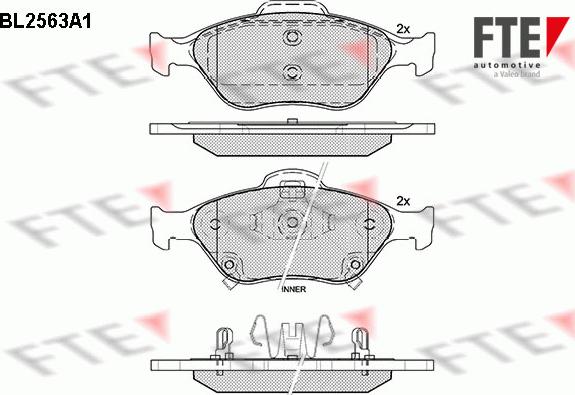 FTE BL2563A1 - Brake Pad Set, disc brake autospares.lv