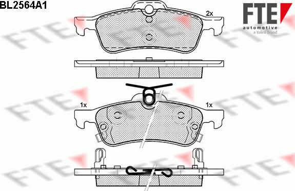 FTE 9010815 - Brake Pad Set, disc brake autospares.lv