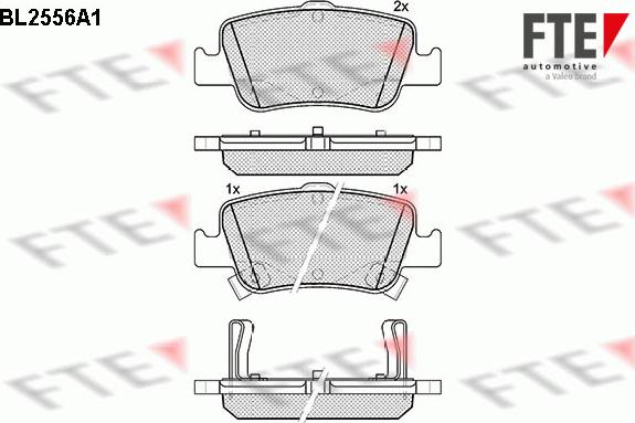 FTE BL2556A1 - Brake Pad Set, disc brake autospares.lv