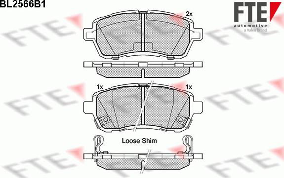 FTE 9010818 - Brake Pad Set, disc brake autospares.lv