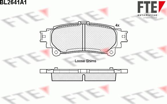 FTE 9010884 - Brake Pad Set, disc brake autospares.lv