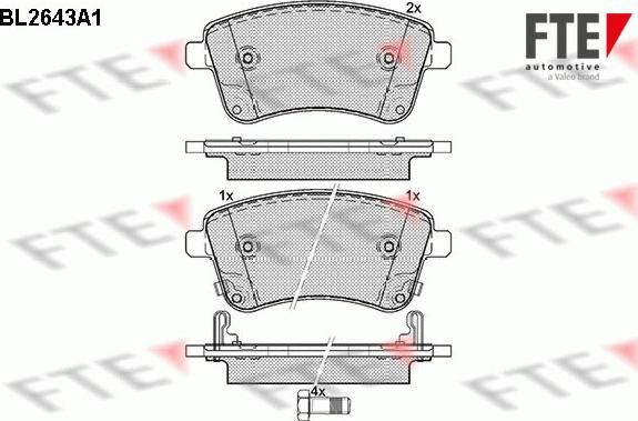 FTE BL2643A1 - Brake Pad Set, disc brake autospares.lv