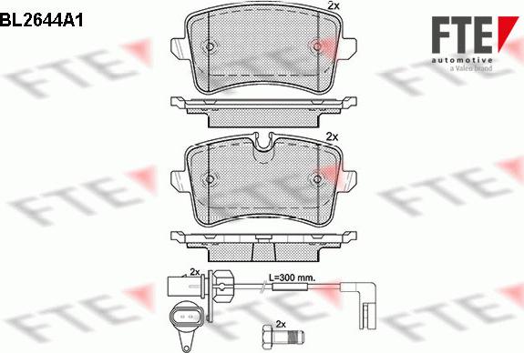 FTE 9010886 - Brake Pad Set, disc brake autospares.lv