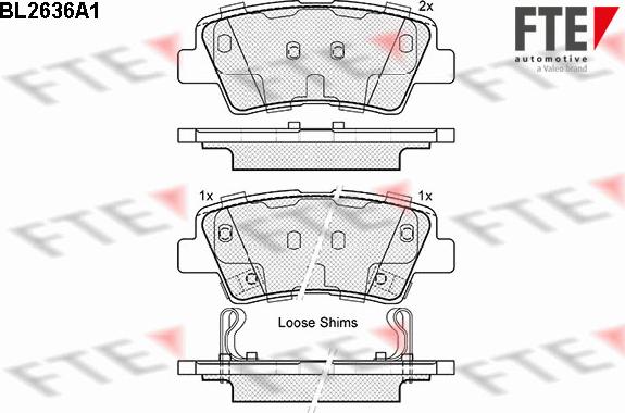 FTE 9010881 - Brake Pad Set, disc brake autospares.lv