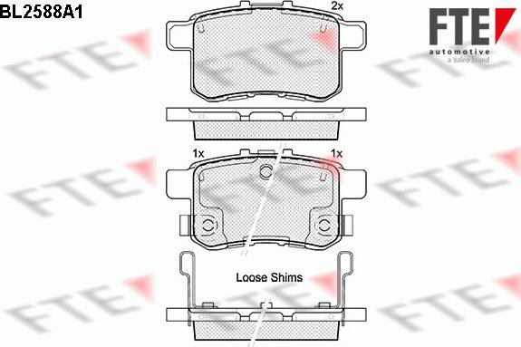 FTE 9010839 - Brake Pad Set, disc brake autospares.lv