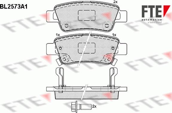 FTE 9010825 - Brake Pad Set, disc brake autospares.lv