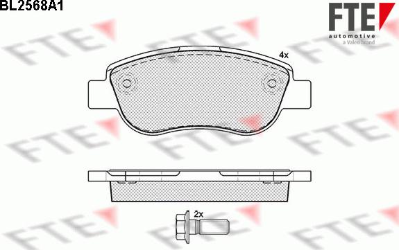 FTE 9010820 - Brake Pad Set, disc brake autospares.lv