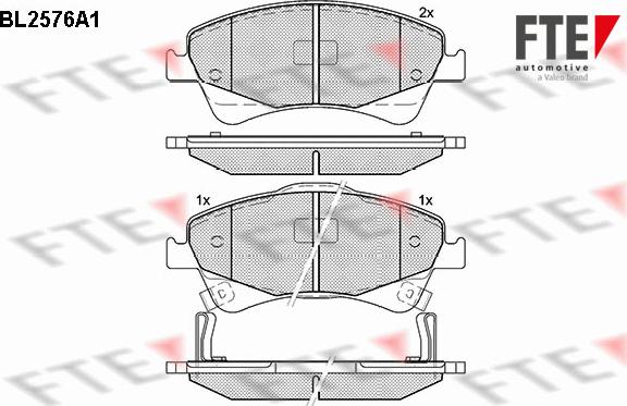 FTE 9010827 - Brake Pad Set, disc brake autospares.lv