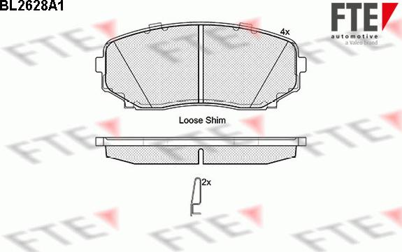 FTE 9010875 - Brake Pad Set, disc brake autospares.lv