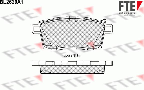 FTE BL2629A1 - Brake Pad Set, disc brake autospares.lv