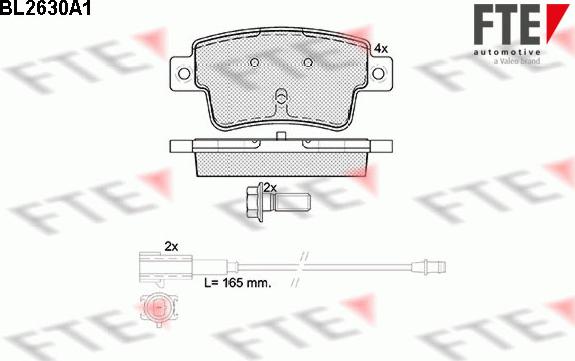 FTE BL2630A1 - Brake Pad Set, disc brake autospares.lv