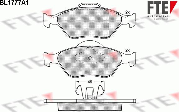 FTE 9010348 - Brake Pad Set, disc brake autospares.lv