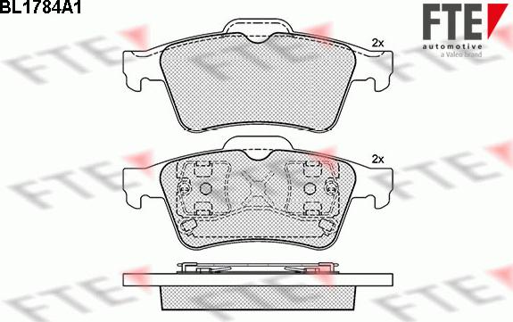 FTE BL1784A1 - Brake Pad Set, disc brake autospares.lv