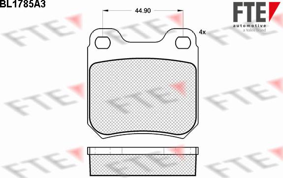 FTE BL1785A3 - Brake Pad Set, disc brake autospares.lv