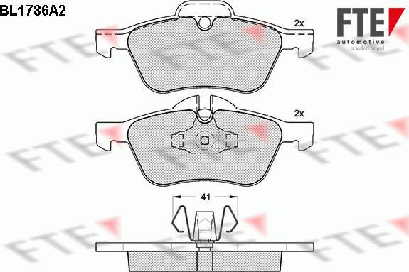 FTE 9010356 - Brake Pad Set, disc brake autospares.lv