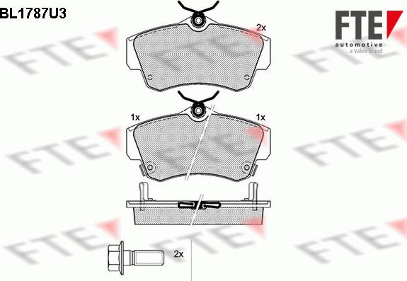 FTE 9010358 - Brake Pad Set, disc brake autospares.lv