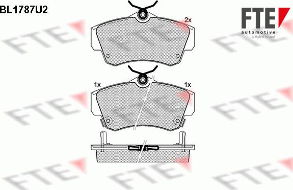 FTE BL1787U2 - Brake Pad Set, disc brake autospares.lv