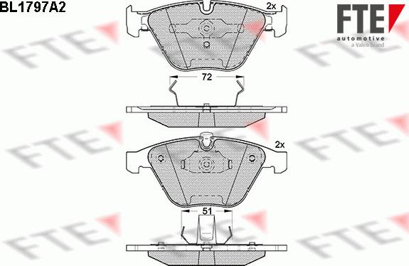 FTE 9010369 - Brake Pad Set, disc brake autospares.lv