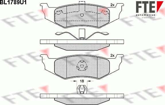 FTE 9010360 - Brake Pad Set, disc brake autospares.lv