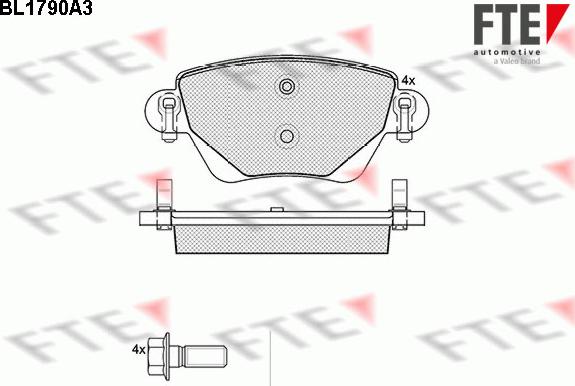 FTE 9010361 - Brake Pad Set, disc brake autospares.lv