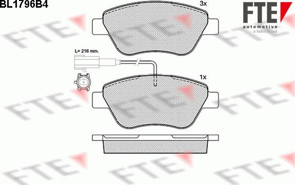 FTE 9010367 - Brake Pad Set, disc brake autospares.lv