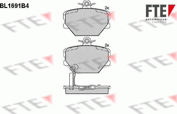 FTE 9010303 - Brake Pad Set, disc brake autospares.lv