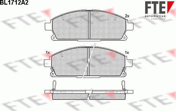 FTE BL1712A2 - Brake Pad Set, disc brake autospares.lv