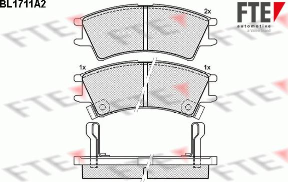 FTE 9010312 - Brake Pad Set, disc brake autospares.lv