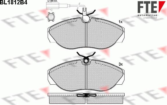 FTE BL1812B4 - Brake Pad Set, disc brake autospares.lv