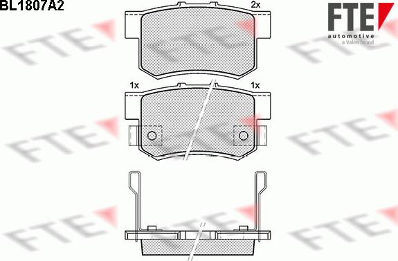 FTE BL1807A2 - Brake Pad Set, disc brake autospares.lv